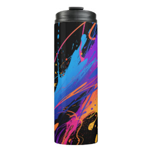 Bouteilles Isothermes Arrière - plan Abstrait de peinture colorée