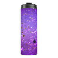 Arrière - plan de feuille violet avec étoiles