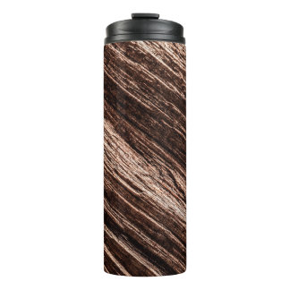 Bouteilles Isothermes Arrière - plan en bois vieilli, marron ancien.