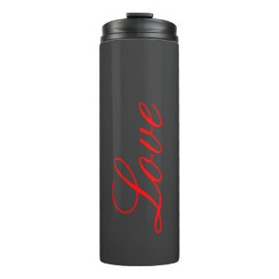 Bouteilles Isothermes Arrière - plan gris tendance Red Love Mariage