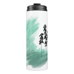Bouteilles Isothermes art de l'arbre vert scandinave simple moderne ment