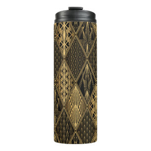 Bouteilles Isothermes Art Déco Black Gold Elegance