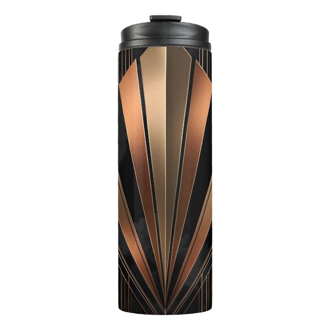 Bouteilles Isothermes Art Deco Metallic Geometric Elegance (Devant)