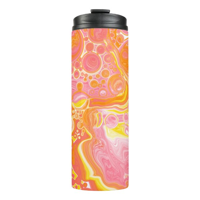 Bouteilles Isothermes Art fluide rose et orange (Devant)