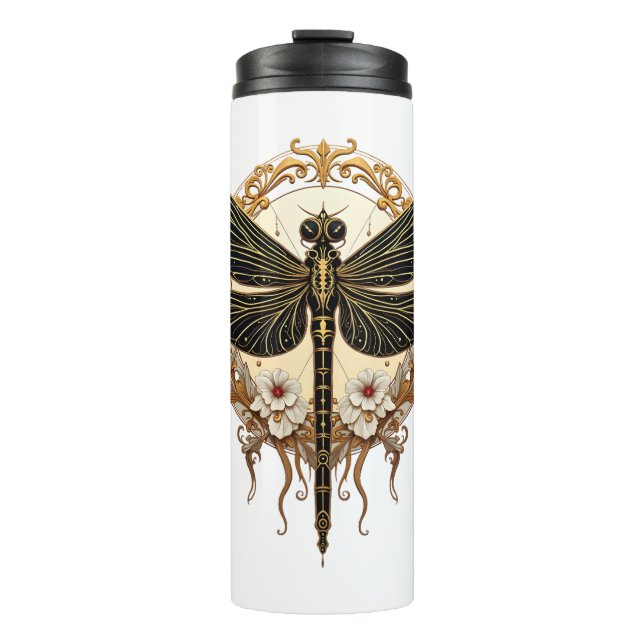 Bouteilles Isothermes Art Nouveau Dragonfly Elegant Steampunk (Devant)