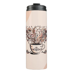 Bouteilles Isothermes Artistic Boho Botanical Coffee Cup Travel Mug
