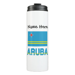 Bouteilles Isothermes Aruba et Drapeau d'Aruba Personnalisés 