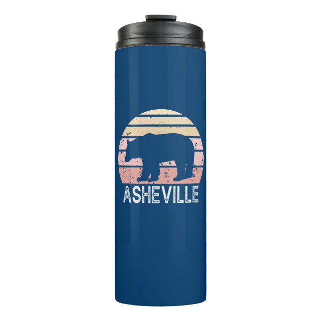 Bouteilles Isothermes Asheville North Carolina Retro Bear (Devant)
