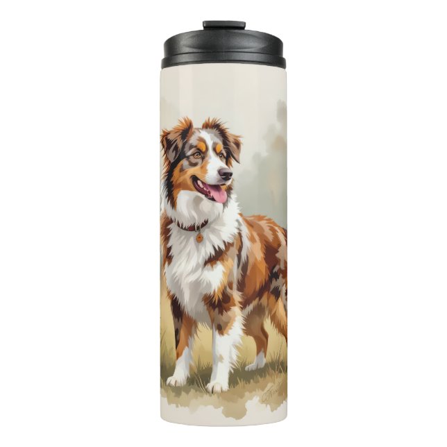 Bouteilles Isothermes Australian Shepherd Dog Red Merle Aussie (Devant)