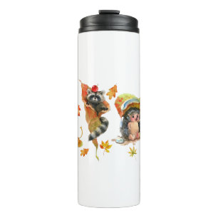 Bouteilles Isothermes Automne Automne Cute Animaux Clipart