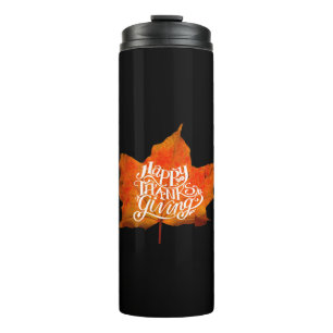 BOUTEILLES ISOTHERMES AUTOMNE FEUILLES BON THANKSGIVING JOUR