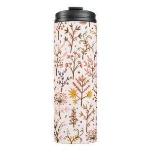 Bouteilles Isothermes Automne Floral Motif sans couture. Doodle Plante,