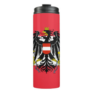 Bouteilles Isothermes Autriche Travel Mug, drapeau patriotique autrichie