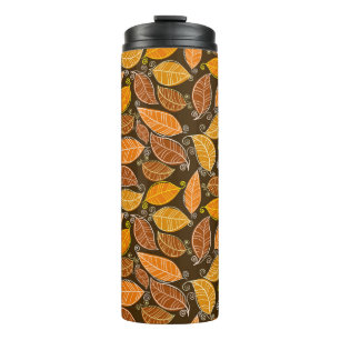 Bouteilles Isothermes Autumn leaves seamless pattern, vintage background