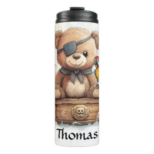 Bouteilles Isothermes Aventure de nounours pirate Teddy - Personnalisabl