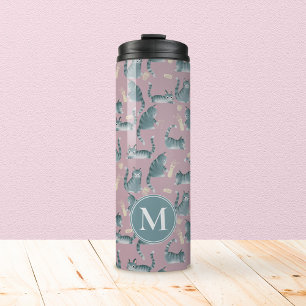 Bouteilles Isothermes Bad Grey Tabby Chats Frappe Stuff Over & Monogramm