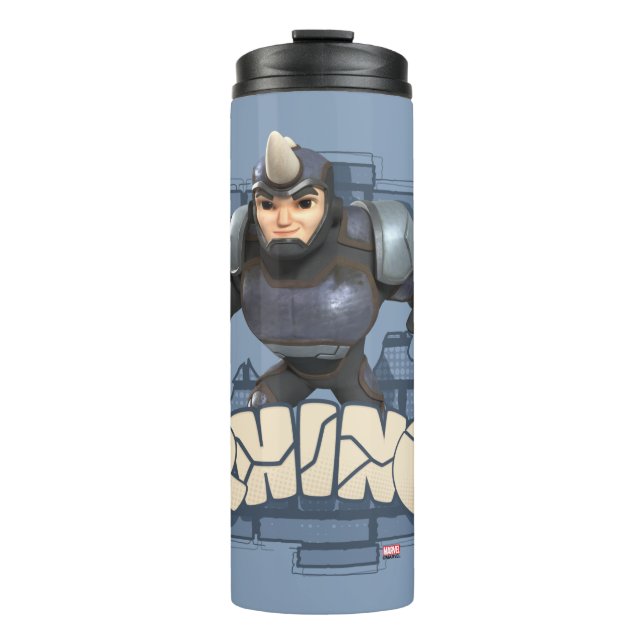 Bouteilles Isothermes Badge de caractères Rhino (Devant)