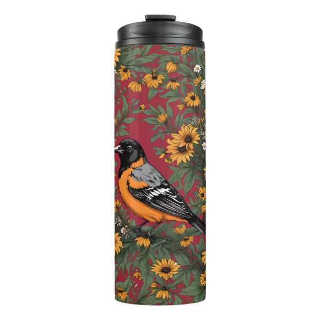Bouteilles Isothermes Baltimore Oriole Bird And Black Eyed Susan Flowers (Devant)