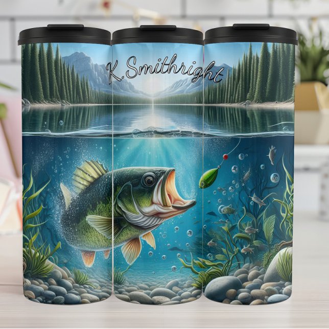Bouteilles Isothermes Bar de pêche dans les eaux cristallines (Créateur téléchargé)