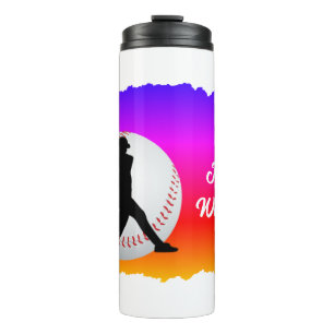 Bouteilles Isothermes Baseball avec joueur et balle Coloré