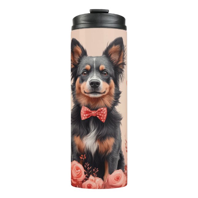 Bouteilles Isothermes Bataille australienne avec Roses - Saint-Valentin (Devant)