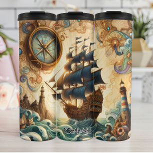 Bouteilles Isothermes Bateau pirate en haute mer