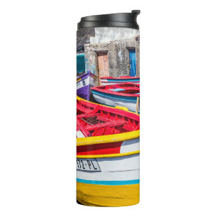 Bouteilles Isothermes Bateaux de pêche colorés, Cap-Vert