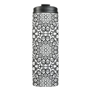Bouteilles Isothermes Batik de tournesol traditionnel motif ornamentscro