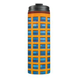 Bouteilles Isothermes Bâtiment bleu et orange