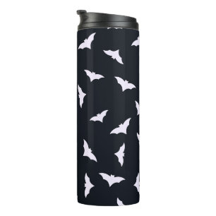 Bouteilles Isothermes Bats d'Halloween Noir Tumbler thermique