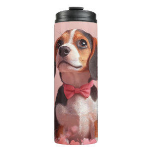 Bouteilles Isothermes Beagle avec des roses - Saint-Valentin