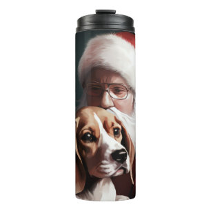 Bouteilles Isothermes Beagle avec le Père Noël Festif Noël