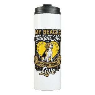 Bouteilles Isothermes Beagle m'a appris l'amour inconditionnel Chien Cœu