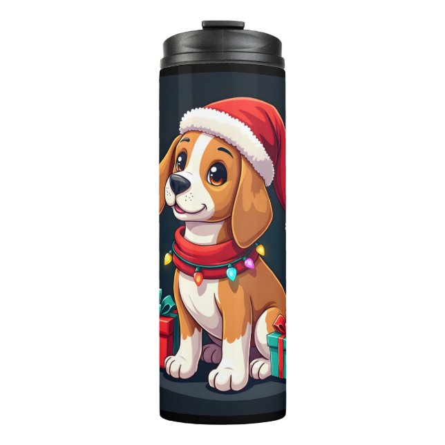 Bouteilles Isothermes Beagle Xmas Lighting Santa Beagle Dog Christmas Ta (Devant)
