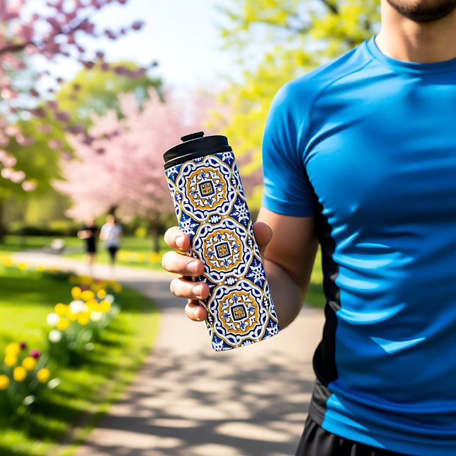 Bouteilles Isothermes 💙 Beau Azulejos bleu IV (Beautiful blue Azulejos  Thermal Tumbler)