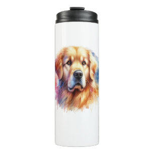 Bouteilles Isothermes Beau Golden Retriever en aquarelle