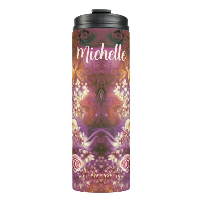 Bouteilles Isothermes Beau Motif à fleurs acryliques Thermal Tumbler (Devant)