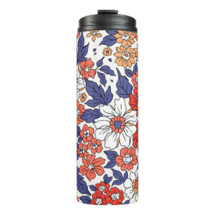 Bouteilles Isothermes Beau motif floral vintage en petit réaliste