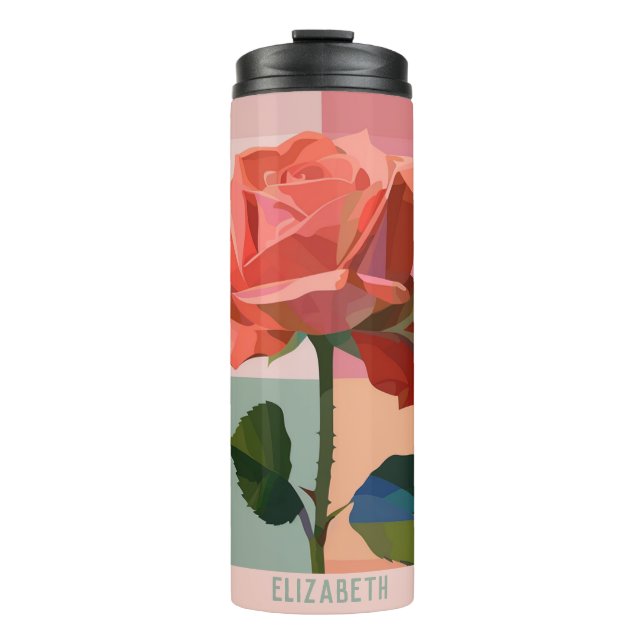Bouteilles Isothermes Beau Rose Fête des mères Cadeau Retro (Devant)