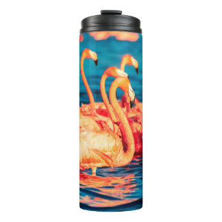 Bouteilles Isothermes Beaucoup de corail rose belle flamants sauvages en