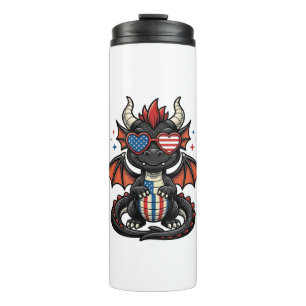Bouteilles Isothermes Bébé Dragon Patriotique Vintage Vector Design de T