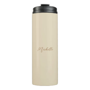 Bouteilles Isothermes Beige Classic Professional Nom manuscrit