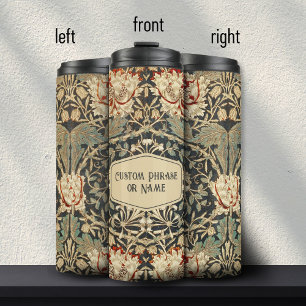 Bouteilles Isothermes Belle Crème Art Nouveau Floral Damask Nom