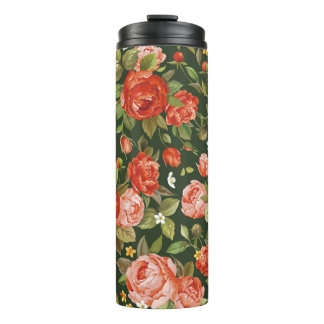 Bouteilles Isothermes Belles fleurs de pivoine sans couture motif