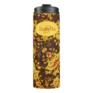 Bouteilles Isothermes Belles fleurs vintages Monogramme