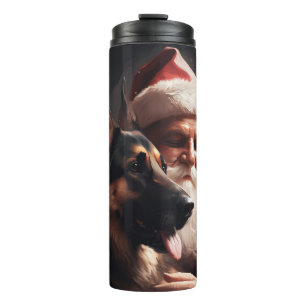 Bouteilles Isothermes Berger Allemand Avec Noël Festif Du Père Noël