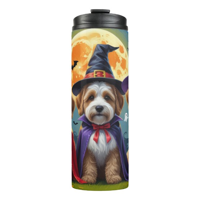 Bouteilles Isothermes Bernedoodle Chiens Citrouille Halloween Funny (Devant)