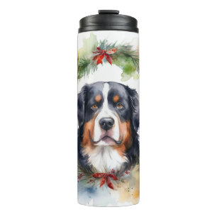 Bouteilles Isothermes Bernois Mountain Festive Wreath Pup