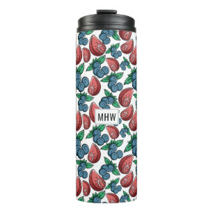 Bouteilles Isothermes Berries Motif monogramme personnalisé tumbler