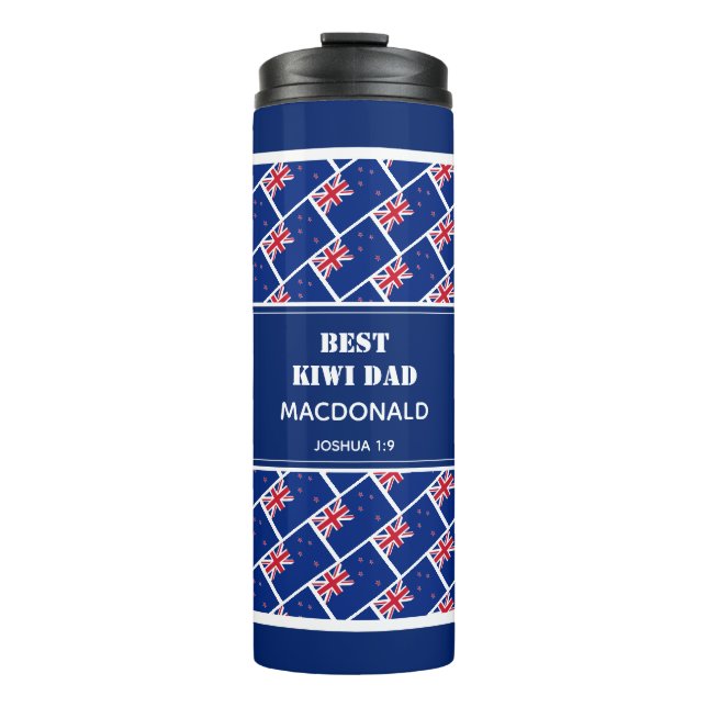Bouteilles Isothermes BEST KIWI DAD Customisé Nouvelle-Zélande (Devant)